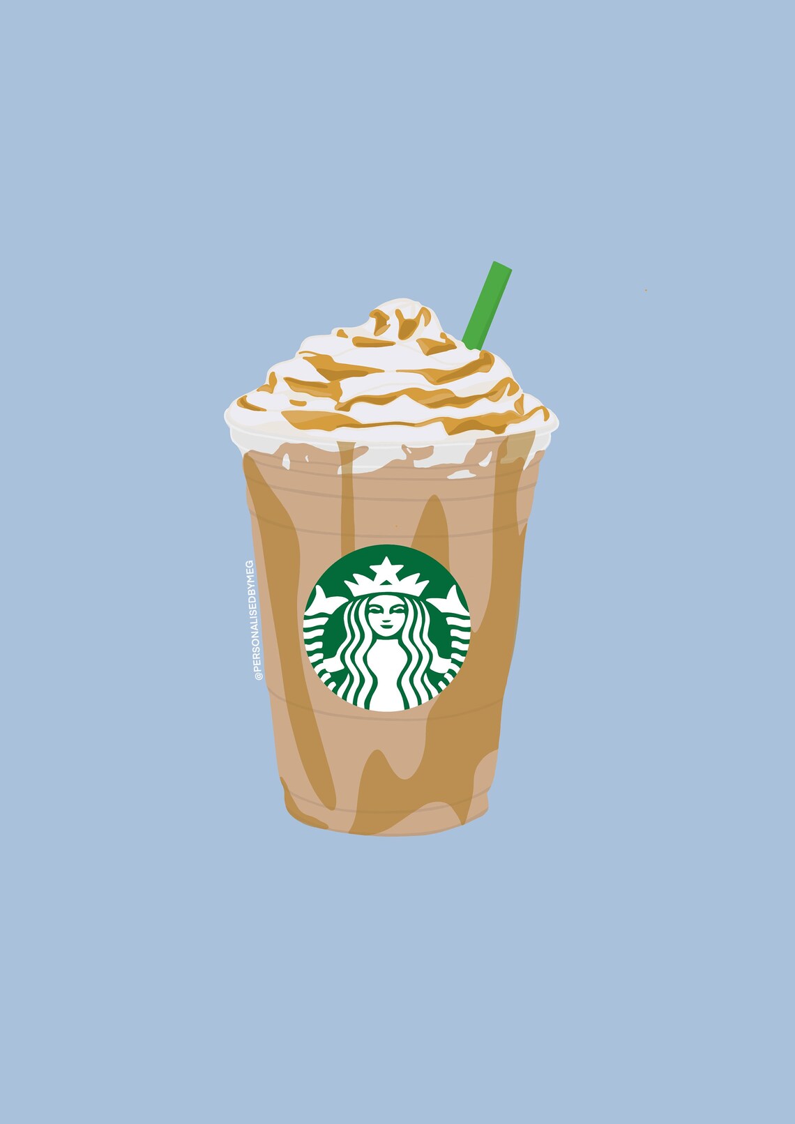 Starbucks Caramel Frappuccino Feature Print Etsy UK