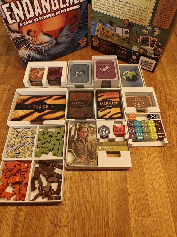 Endangered Board Game Organizer | Sleeved Cards, Token Storage - Etsy