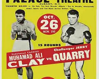 Vintage Atlanta GA Muhammed Ali title fight event  poster digital art print  retro