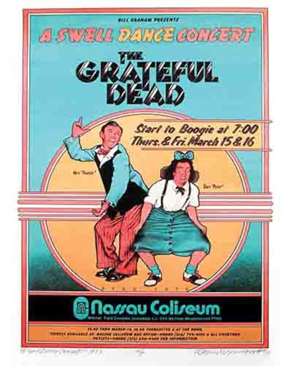 GRATEFUL DEAD グレイトフルデッド コンサートポスター ビンテージ Vintage 1970's Grateful Dead Concert Event Poster Digital Art