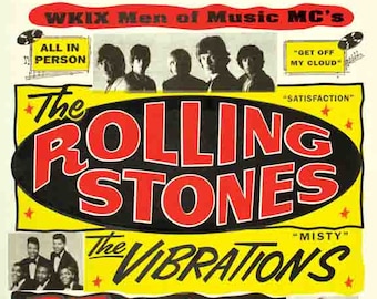 Vintage Rolling Stones Raleigh NC  concert  event poster digital art print  retro