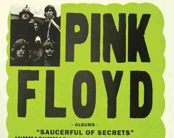 Vintage Pink Floyd Concert poster digital art print  retro