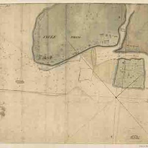 Affiche vintage de carte de Tybee Island des années 1750, impression d'art numérique rétro