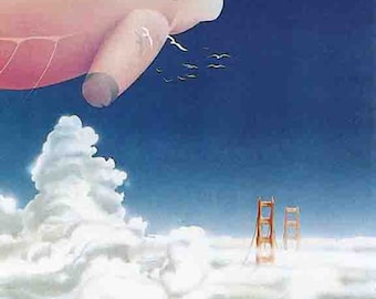 Vintage Pink Floyd Oakland CA  1977  Concert poster digital art print  retro