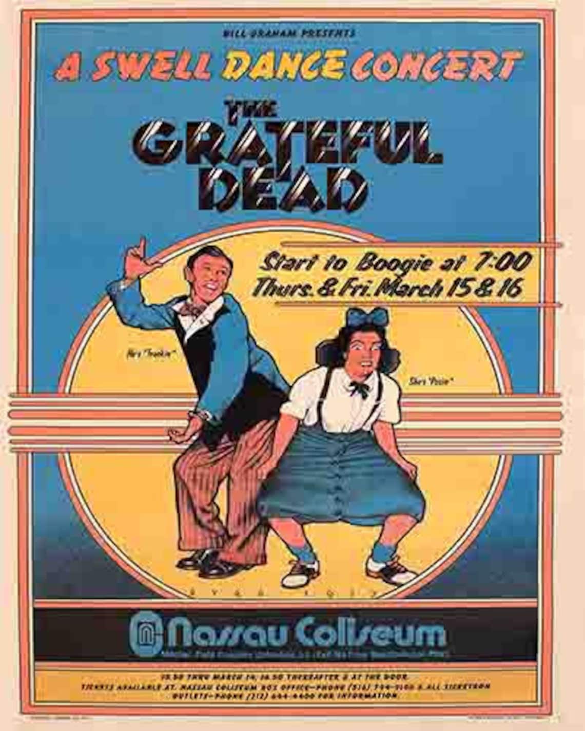 Vintage 1973 Grateful Dead concert poster digital art print | Etsy