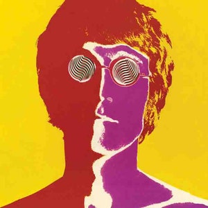 Vintage John Lennon 1967 The Beatles  poster digital art print  retro