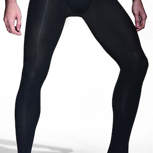 Collant Opaque Microfibre Homme Rocky 60 Den Black