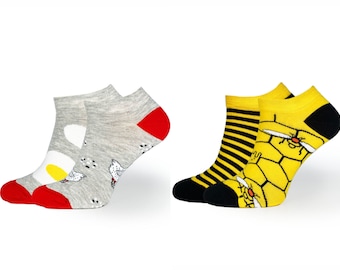 Neu "Unpaarige" Socken - Muster: Bienen oder Hühner in die Größe 38-40