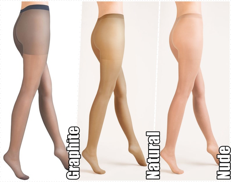 3 PACK 20 DEN Transparent pantyhose for women by AURELLIE 9 colors, S-4XL Bild 5