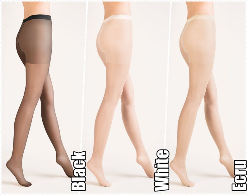 3 PACK 20 DEN Transparent pantyhose for women by AURELLIE 9 colors, S-4XL Bild 4