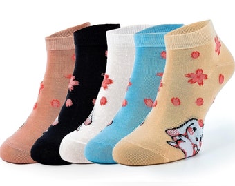 5 PACK! Ensemble de chaussettes avec de jolis motifs de lapin - Tailles 35/38 et 39/42