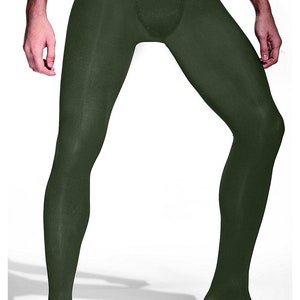 Collant Opaque Microfibre Homme Rocky 60 Den Olive