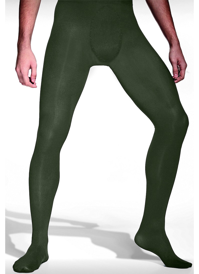 Collant Opaque Microfibre Homme Rocky 60 Den Olive