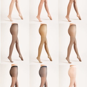 3 PACK 20 DEN Transparent pantyhose for women by AURELLIE 9 colors, S-4XL Bild 2
