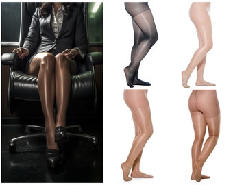 Sheer Sophistication: Elegant Thin Glossy Tights, 20 Denier - Delicate Beauty and Timeless Elegance!