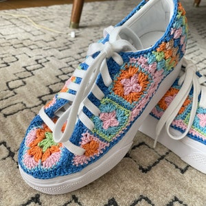 Custom-made crochet trainers sneakers sports shoes for adults and children