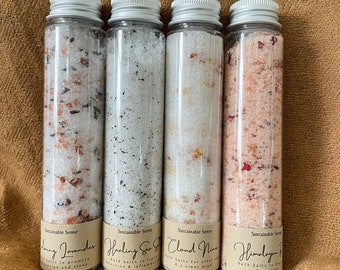 Homemade Bath Salts | Aromatherapy | Self-Care | Gift Set | All Natural | Essential Oils | Stocking Stuffer | Spa Gift | Healing Bath Soak