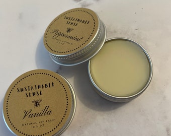 All Natural Beeswax Lip Balm Tin| Ecofriendly | 100% Natural | 0.5 ounces |Clean Ingredients