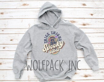 Thick Thighs and Spooky Vibes 2 Hoodie