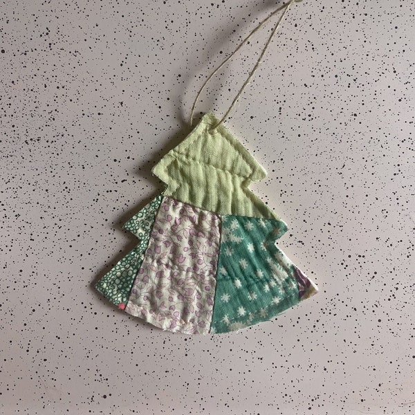 Classic Christmas Tree Quilted Ornament