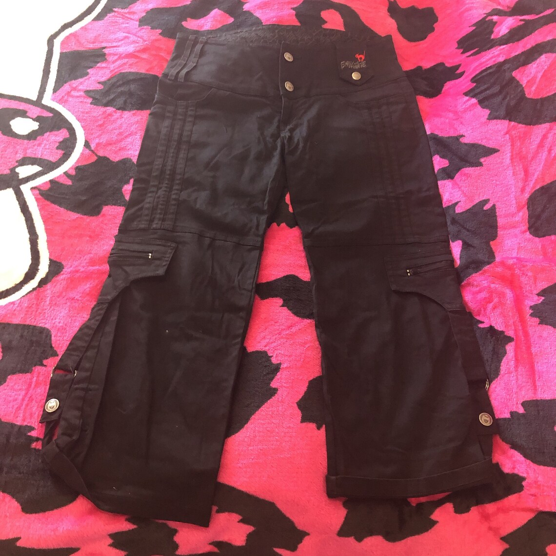 Emily The Strange Emo Vintage black cargo pants Etsy