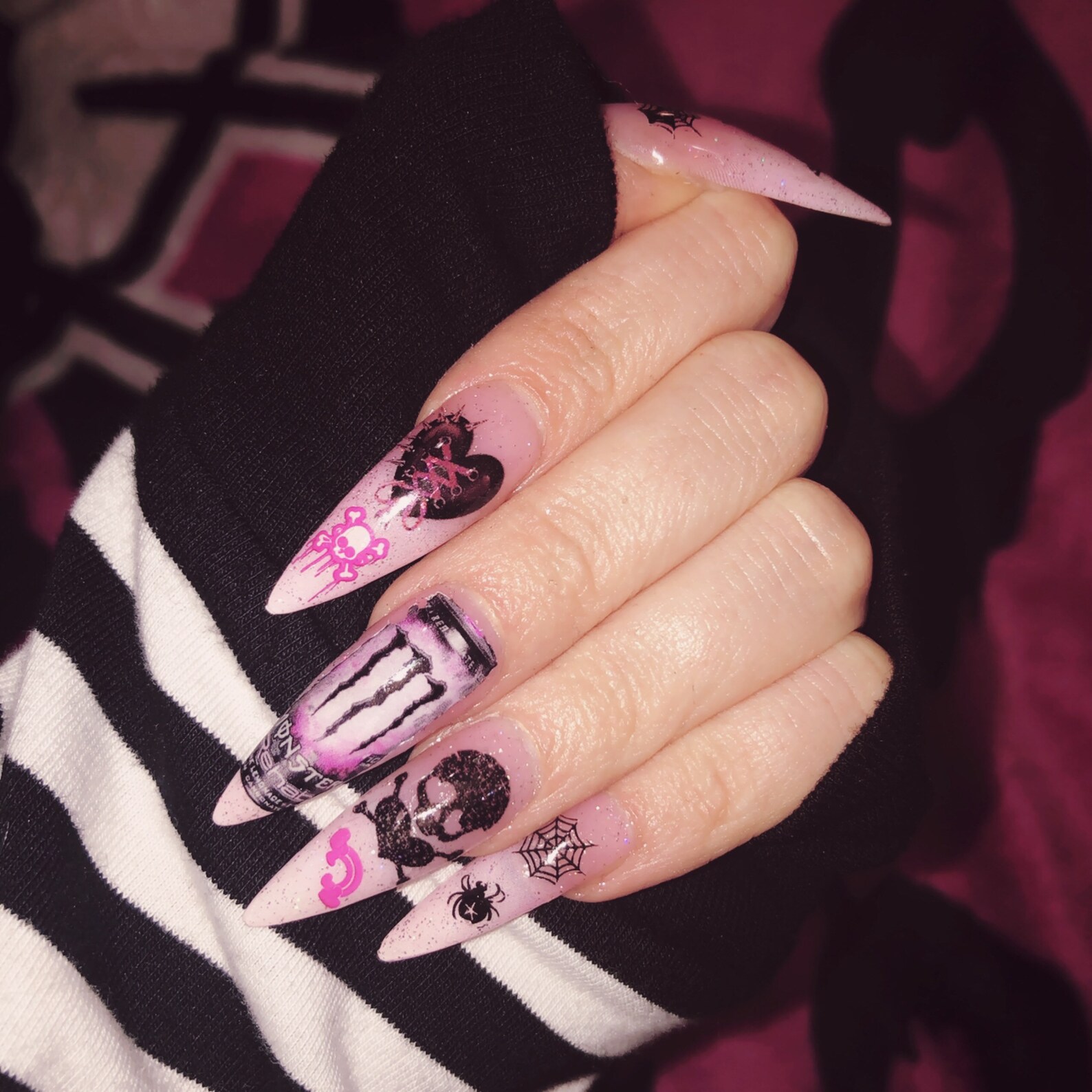 Xx EMO Xx Scene punk made to order reusable press on nails Etsy