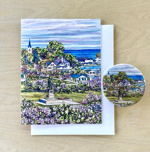Mackinac Note Cards and Magnet Set of 6 note cards. Paper & Party ...