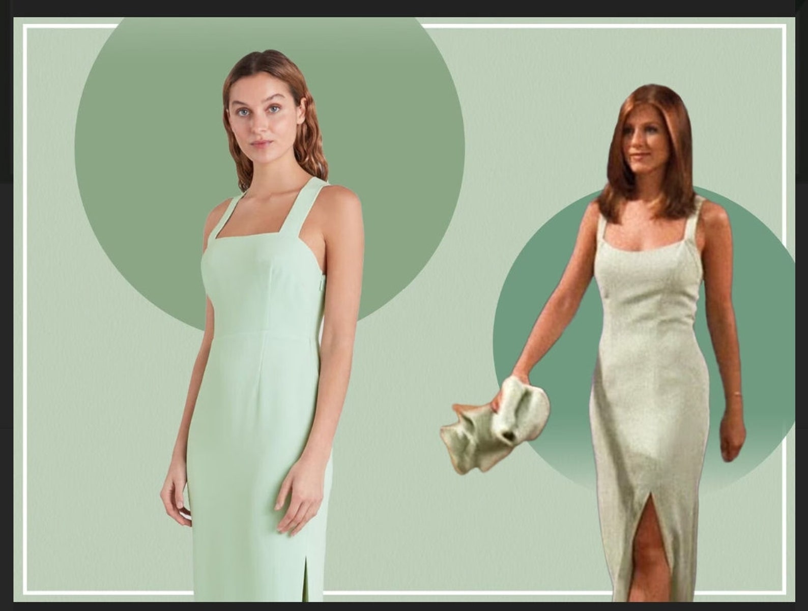 Rachel Green Mint Green Dress S3 E2 90s Retro Classic Women Etsy