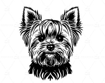 Yorkshire Terrier Svg, Yorkshire Terrier Png Clipart, Yorkshire Terrier Vector, Yorkshire Terrier Design, Digital Download