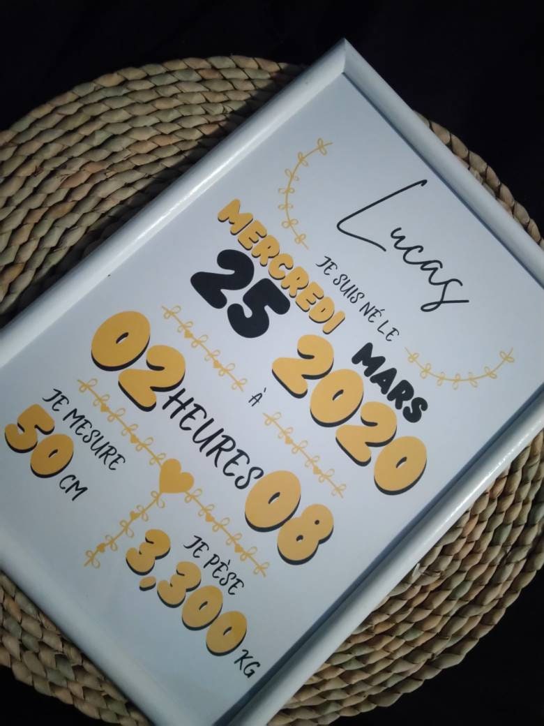 Passeport Naissance Personnalisé Jaune