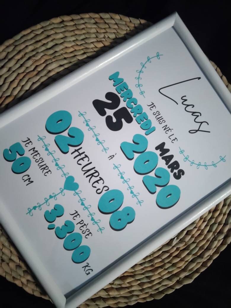 Passeport Naissance Personnalisé Turquoise