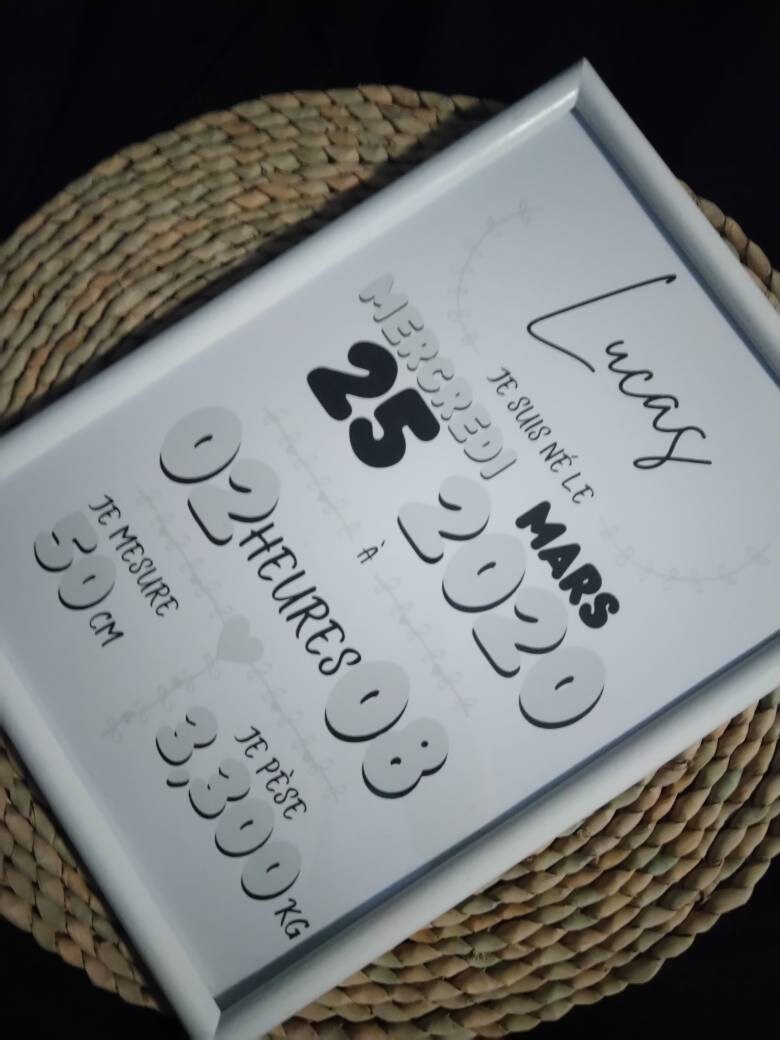 Passeport Naissance Personnalisé Gris