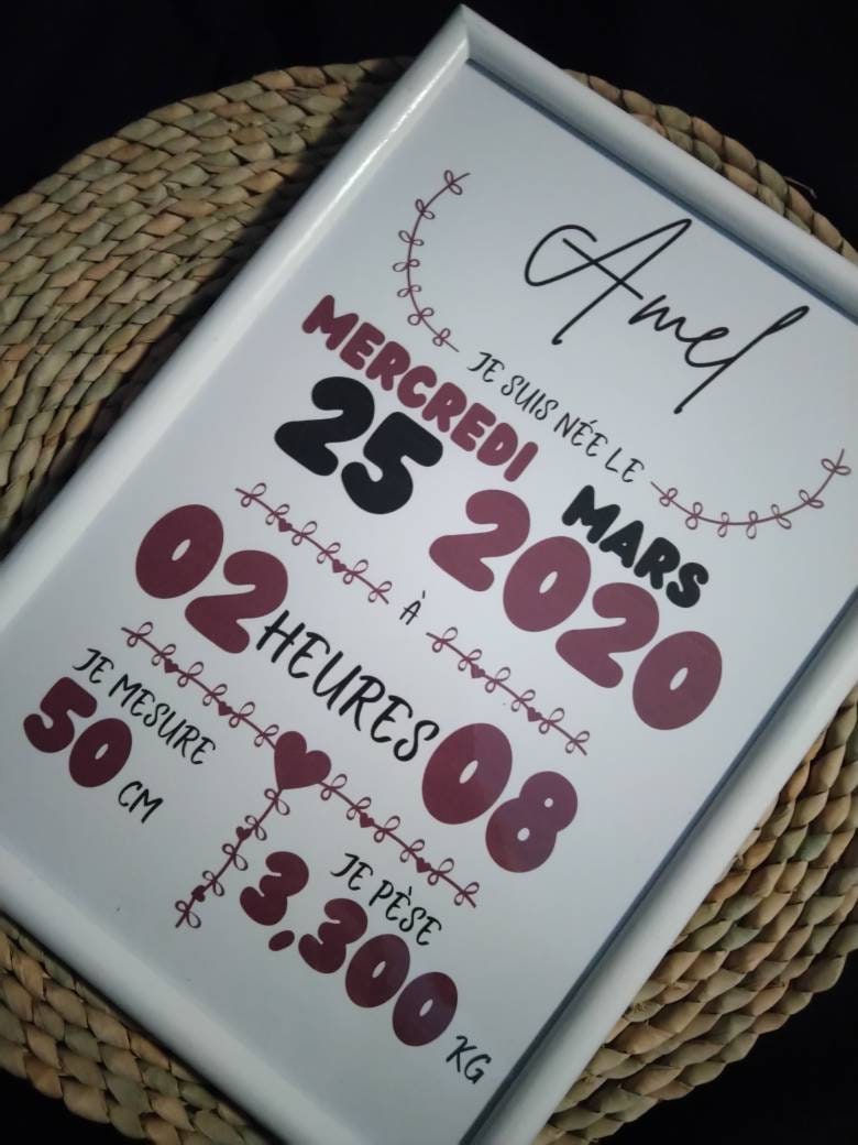 Passeport Naissance Personnalisé Violet