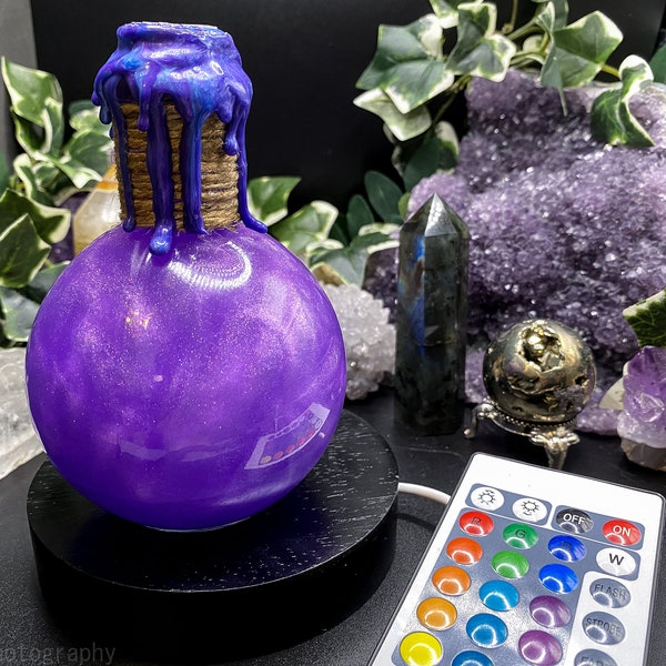 Ocean Amethyst Potion Lamp (WITH USB light base)