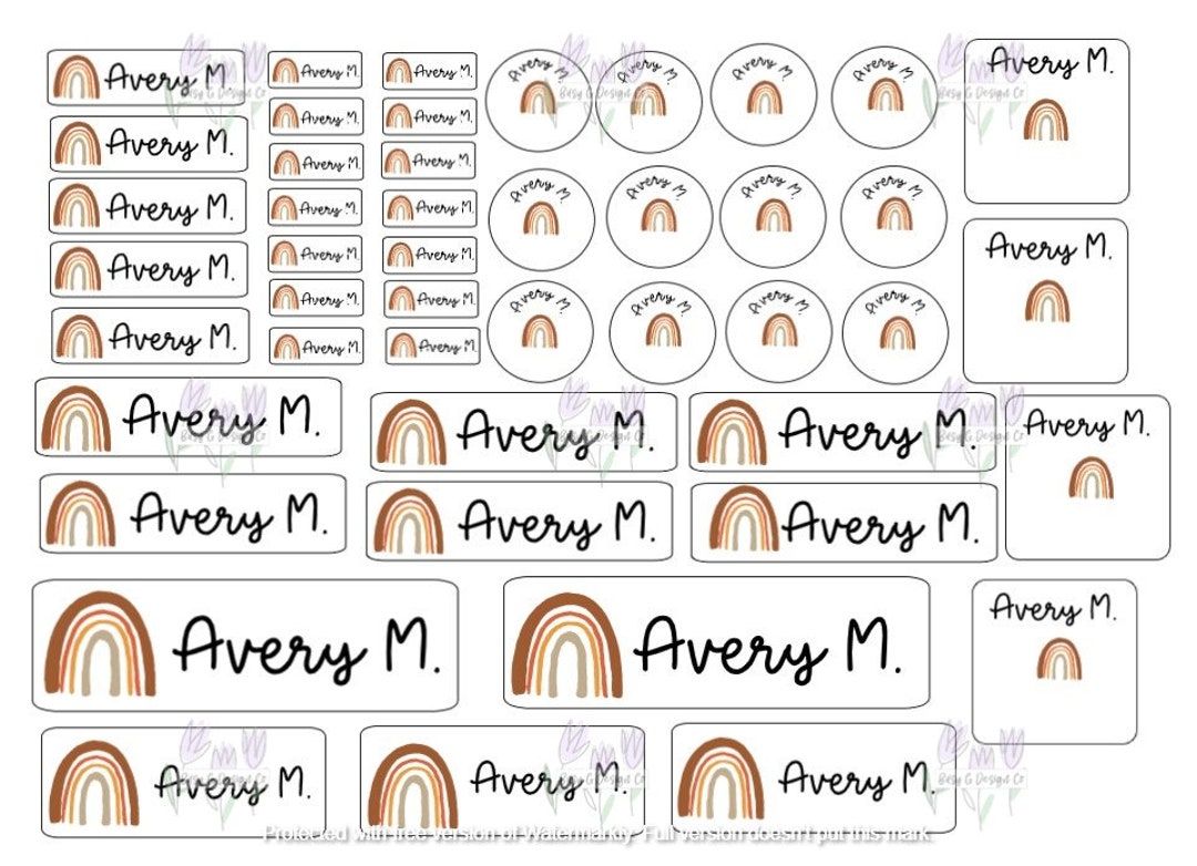 Children's School Labels Personalized Name Labels - Etsy