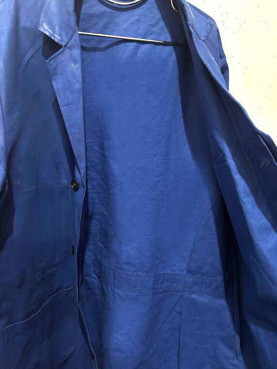 Vintage Spring Overcoat European Cobalt Blue Chor… - image 7