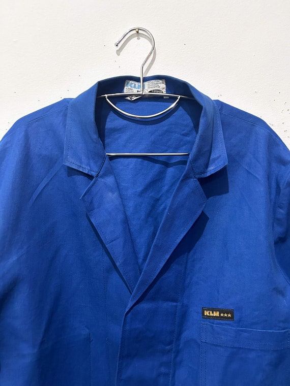 Vintage Spring Overcoat European Cobalt Blue Chor… - image 2