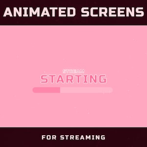 Pink LoFi Twitch Screens - Starting Soon - Be Right Back - Stream Ending | Looping Animation Stream Screen Overlays