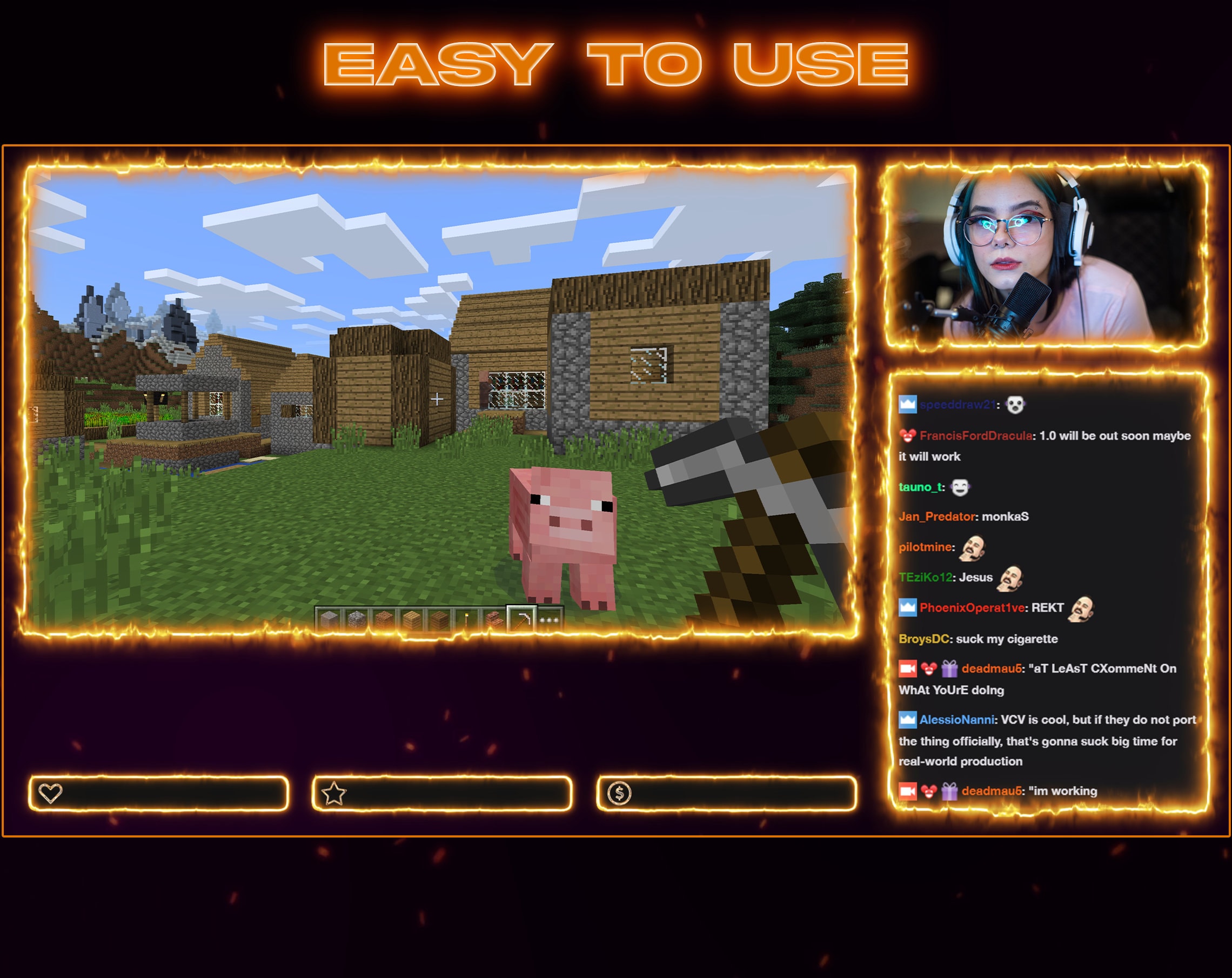 Electric Fire Twitch Overlay Package: Neon Stream Theme - Etsy