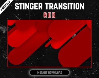 RED Stinger Transition - RED Stripes Stinger Transition | Twitch Overlay for Streaming | Streamlabs Stinger Transition