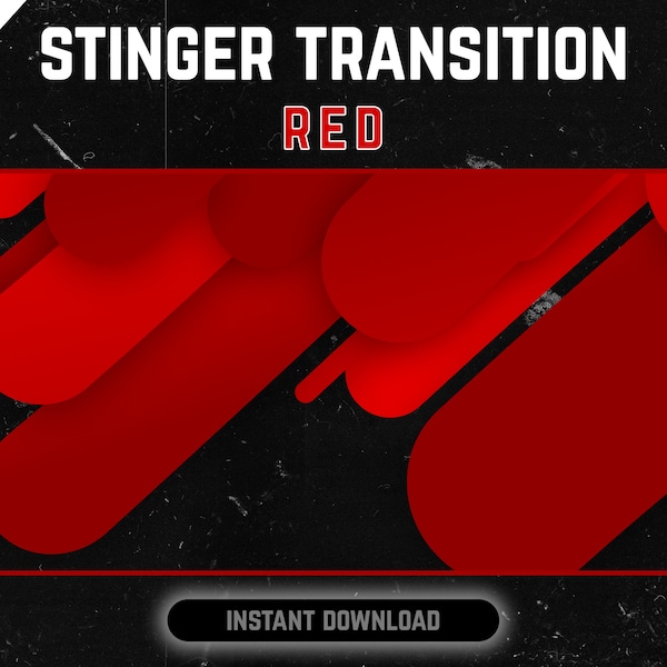 RED Stinger Transition - RED Stripes Stinger Transition | Twitch Overlay for Streaming | Streamlabs Stinger Transition