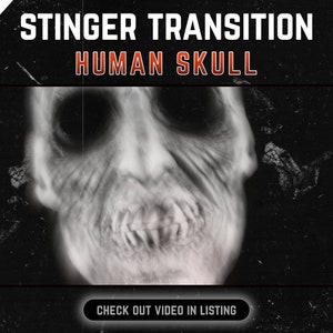 Human Skull Horror Stinger Transition - Halloween Twitch Transition | Horror Transition for Streaming | Twitch Overlay | SFX Included