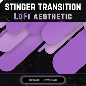 Stinger Transition - LoFi Aesthetic Twitch Transition With Animated Stripes | Animated Transition for Streaming | Twitch Stream Transition
