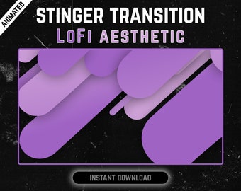 Stinger Transition - LoFi Aesthetic Twitch Transition With Animated Stripes / Animated Transition for Streaming / Twitch Stream Transition