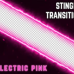 PINK Stinger Transition - Pink OBS Transition with electric effect | Twitch Overlay for Streaming | Streamlabs Scene Transition Stinger