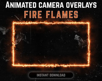 Animated Camera Overlay - Fire Webcam border with fire flame effect | Twitch Overlay for Streaming