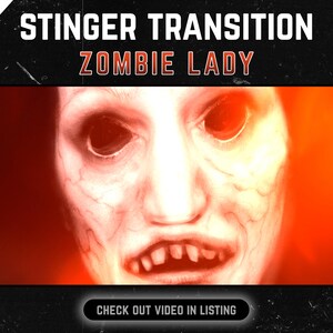 Zombie Lady Horror Stinger Transition - Halloween Twitch Transition | Horror Transition for Streaming | Twitch Overlay | SFX Included
