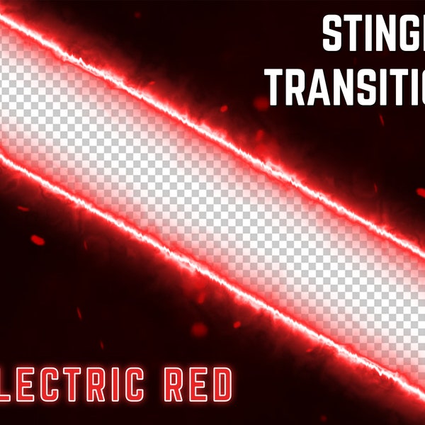 RED Stinger Transition - Red OBS Transition with electric effect | Twitch Overlay for Streaming | Streamlabs Scene Transition Stinger