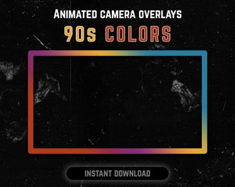 90s Retro Animated Webcam Border: Twitch Stream Overlay (WEBM)