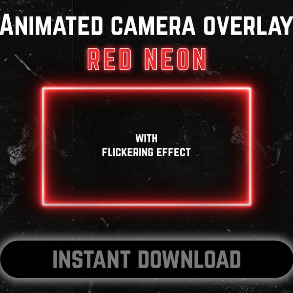 Animated Camera Overlay - Red Webcam border with flickering effect | Twitch Overlay for Streaming